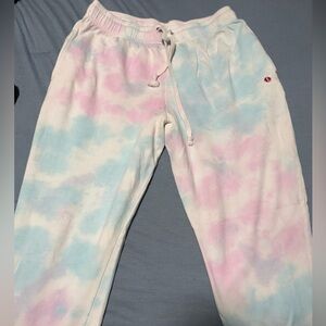 Feejay Footie Tie-Dye Sweatpants - Pink and Blue